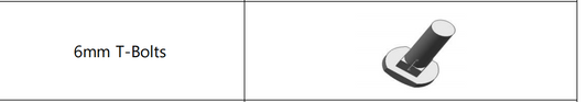 2010-2023 Toyota 4Runner Accessory- 6mm T-Bolts*4 2010-2025