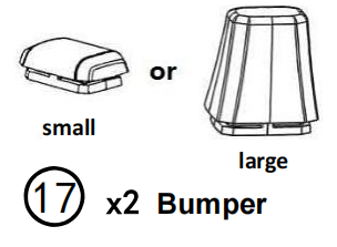 TKMAUTO truck bed extender rubber bumper*4 Small 1995-2003