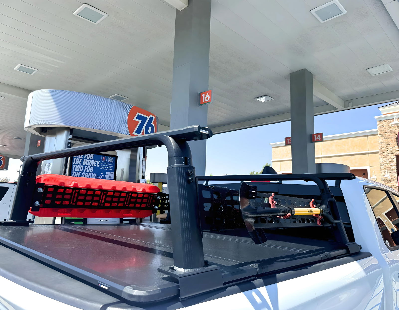 Adjustable Height 15-20 inches BlackTruck Bed Rack Cross Bar with Side Panels Fit Full-Size and Mid-Size Trucks - TKMAUTO