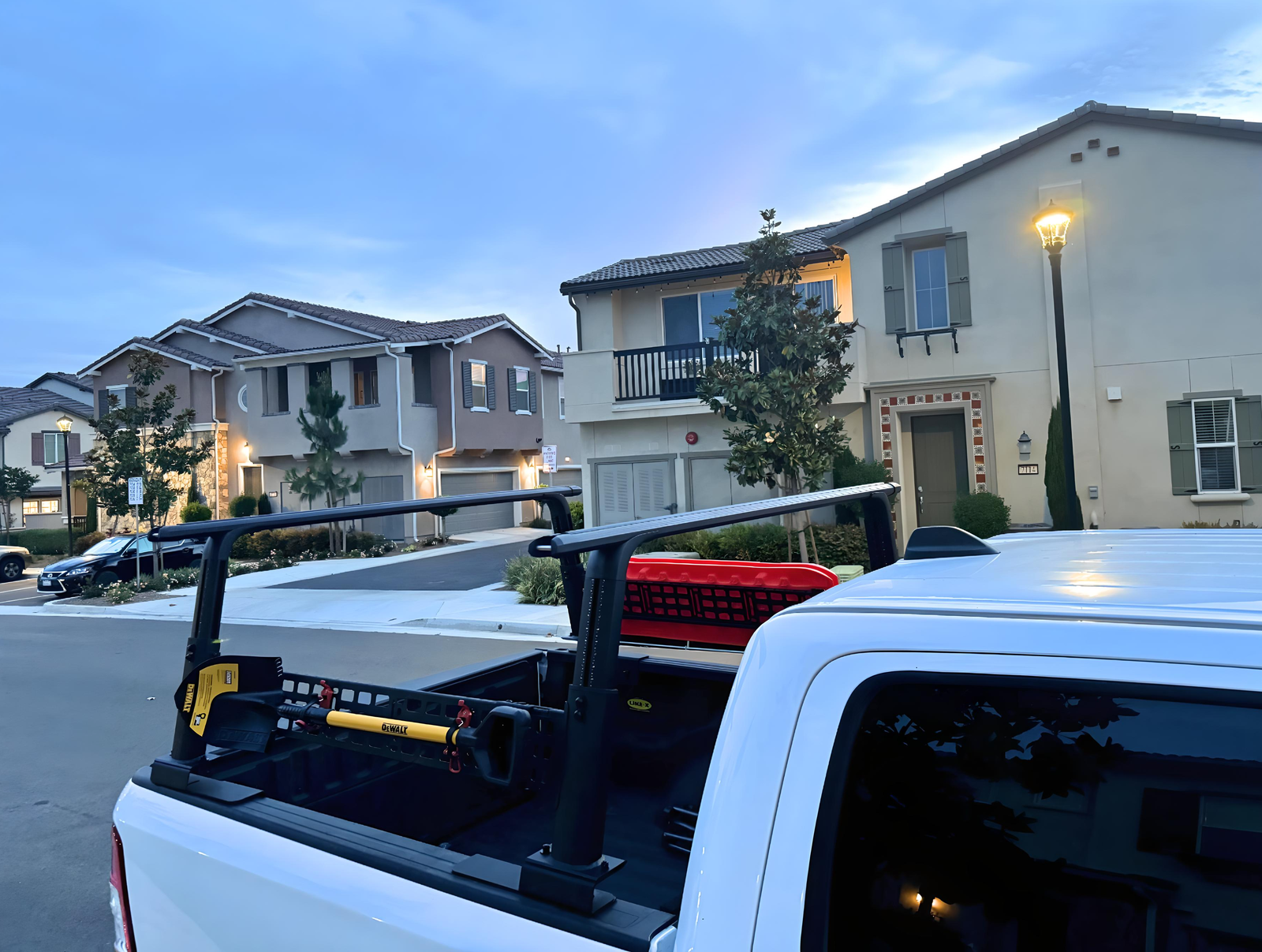 Adjustable Height 18-27 inches Black Truck Bed Rack Cross Bar with Side Panels Fit Full-Size and Mid-Size Trucks - TKMAUTO