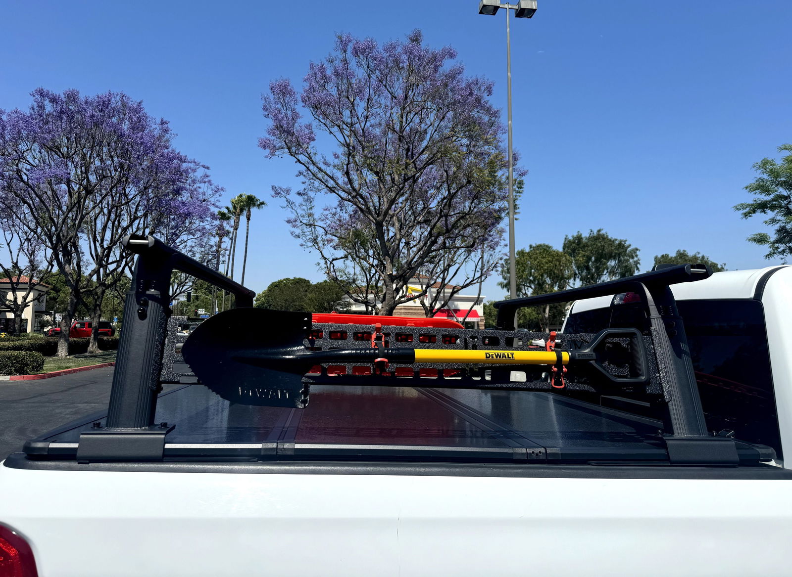 Adjustable Height 18-27 inches Black Truck Bed Rack Cross Bar with Side Panels Fit Full-Size and Mid-Size Trucks - TKMAUTO