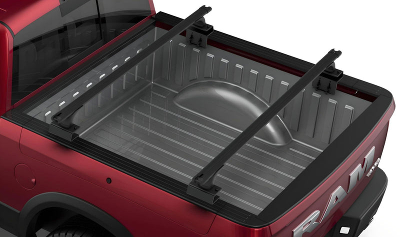 Heavy Duty Low Profile Truck Bed Rack | Extra-Wide Aluminum Crossbars