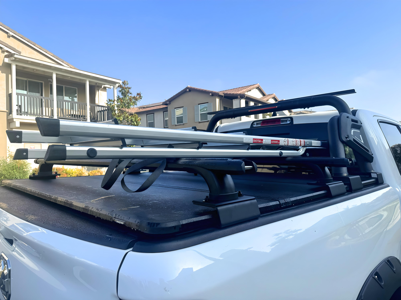 CRS2035 Adjustable Black Low Profile truck bed rack cross Bar Fit Full-Size and Mid-Size Trucks - TKMAUTO
