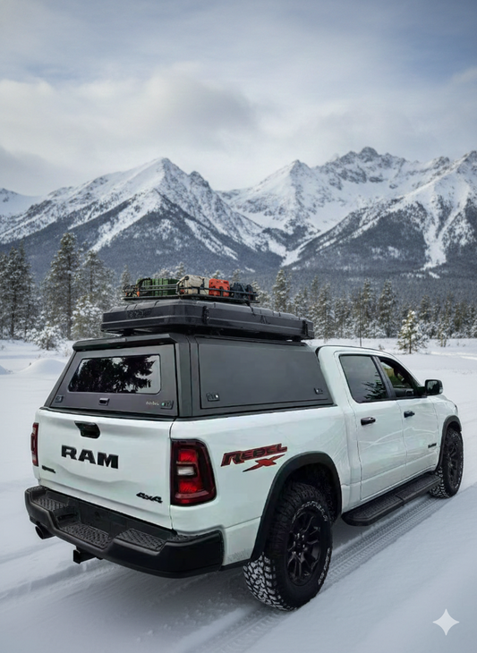 RAM 1500 Truck Bed Cap 2019-2025 6.4ft | TKMAUTO Premium Aluminum Camper Shell