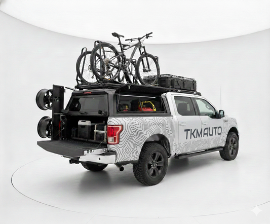 Toyota Tundra 2015-2025 5.5ft | TKMAUTO Aluminum Truck Bed Cap Side Windows TKMAUTO