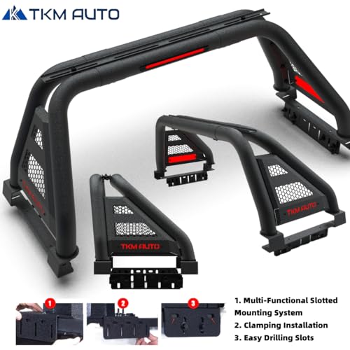 SRB-M017 Black Sport Bar Roll Bar Compatible with Tacoma/Ranger/Colorado/Canyon/JT Gladiator/Frontier - TKMAUTO
