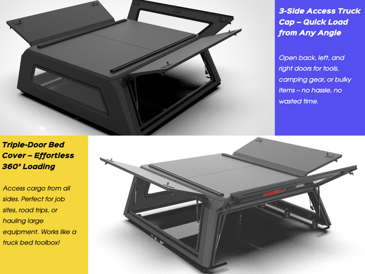 Aluminum Truck Bed Topper/Cap for 2016-2023 Tacoma 5ft Bed – Lightweight, Durable, and Rust-Resistant Aluminum Design