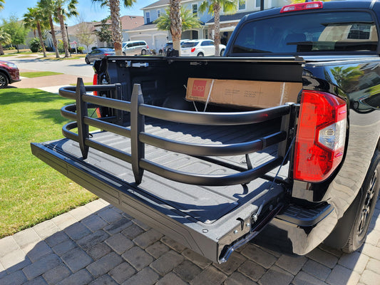 TKMAUTO Black Aluminum Truck Bed Extender Retractable 59-69 inches for Silverado Ram Tundra Ford and Other Full-Size Trucks - TKMAUTO