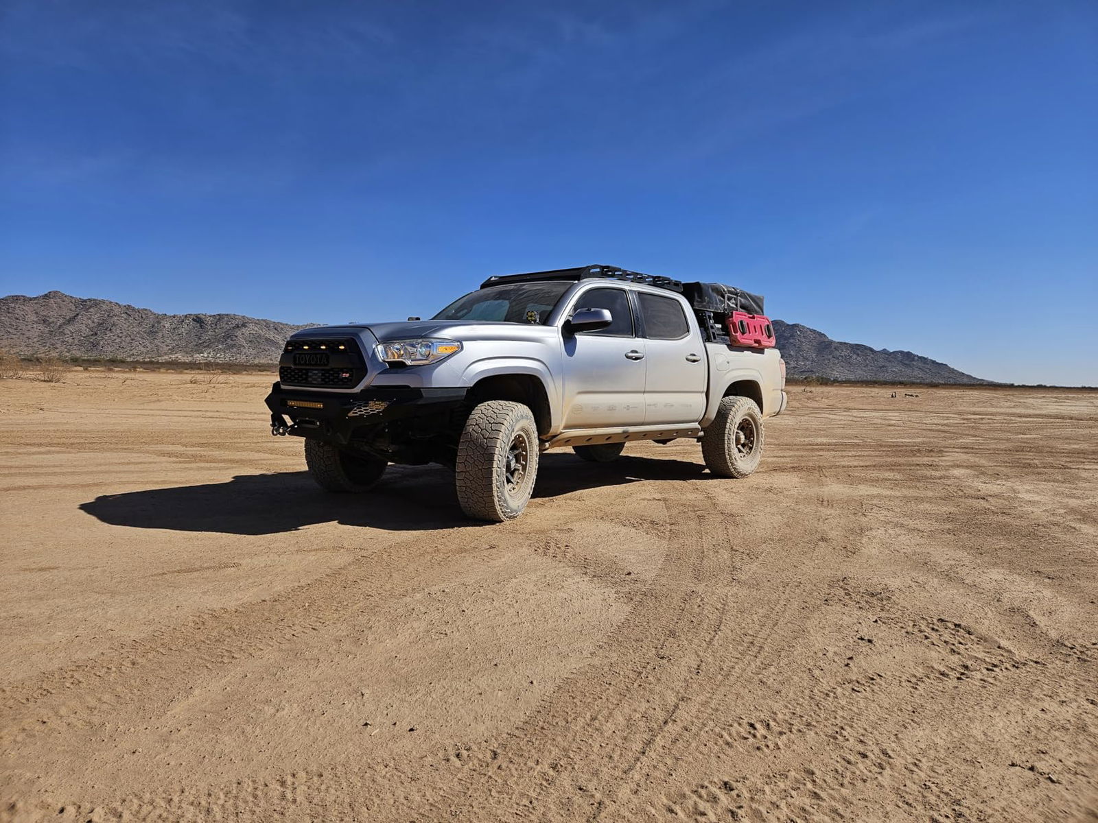 TKMAUTO Heavy Duty Top Roof Rack Compatible with 2005-2023 Toyota Tacoma Double Cab Top Luggage Holder Upper Storage - TKMAUTO