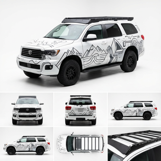 Toyota Sequoia Roof Rack | Full-Size Aluminum Cargo Rack | Fits 2008–2022 TKMAUTO