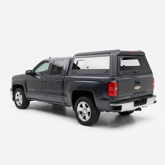 GMC Sierra & Silverado 1500 2007-2018 5.8ft | TKMAUTO Aluminum Truck Bed Cap Side Windows