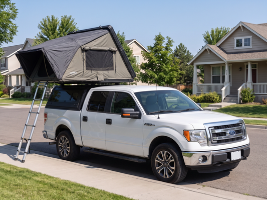 2004-14 Ford F-150 5.5 ft Bed Aluminum Camper Shell with Sliding Windows | Truck Bed Cap & Bed Topper