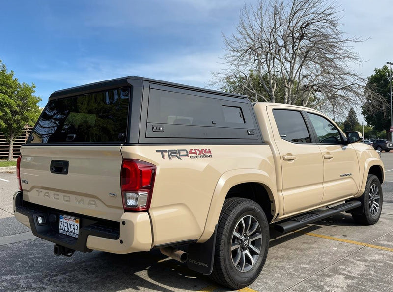 Toyota Tacoma 2016-2023 5ft | TKMAUTO Aluminum Truck Bed Cap Side Windows