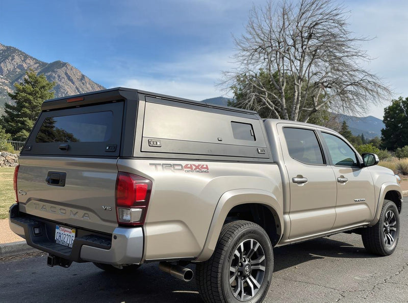 2016-23 Toyota Tacoma 5 ft Bed Aluminum Camper Shell with Sliding Windows | Truck Bed Cap & Bed Topper
