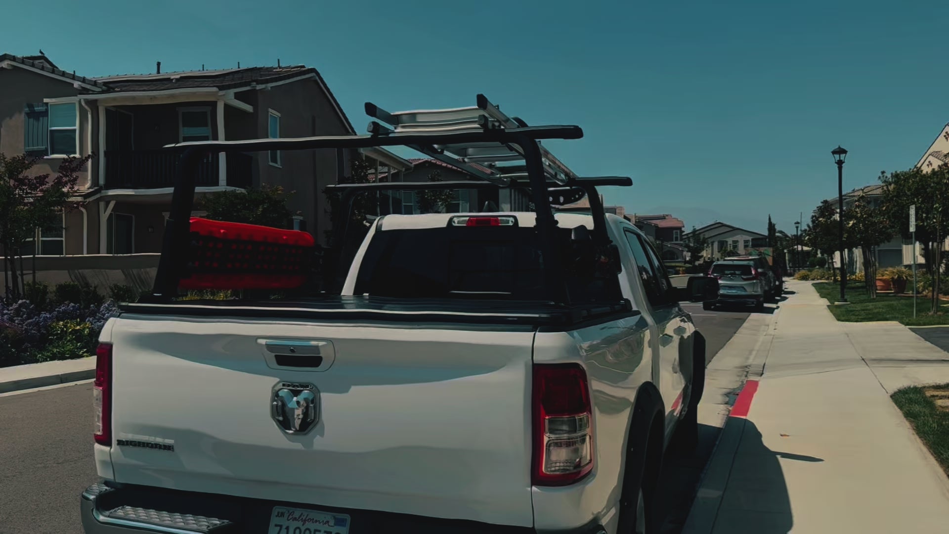 Adjustable Height 18-27 inches Black Truck Bed Rack Cross Bar with Side Panels Fit Full-Size and Mid-Size Trucks