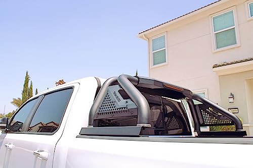 TKMAUTO Sport Bar Roll Bar Fit Toyota Tacoma, Ford Ranger, Chevy Colorado, GMC Canyon, and Nissan Frontier (Black Steel)