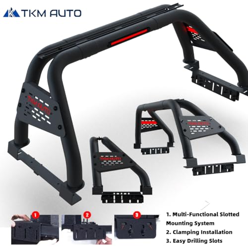 SRB-L016 Black Sport Bar Roll Bar Compatible with Full-Size Trucks F Series 150/250/350 | Silverado Sierra 1500 2500 3500HD | Ram 1500 2500 3500 | Tundra | Titan