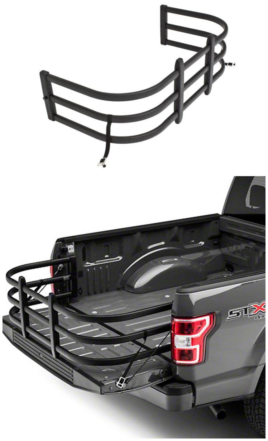 TKMAUTO Black Aluminum Truck Bed Extender for 2004-2023 Chevrolet Colorado & 2004-2022 GMC Canyon & 2012-2023 Nissan Frontier &2011-2023 Ford Ranger &2022-2023 Ford Maverick