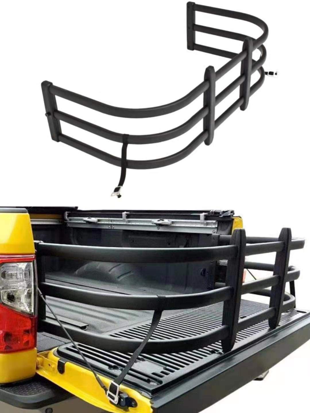 TKMAUTO Black Truck Bed Extender for Tacoma 2005-2023&Jeep Gladiator 2020-2023& Hyundai Santa Cruz 2022-2023