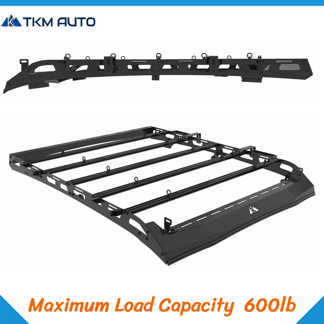 TKMAUTO Heavy Duty Top Roof Rack Compatible with 2005-2023 Toyota Tacoma Double Cab Top Luggage Holder Upper Storage