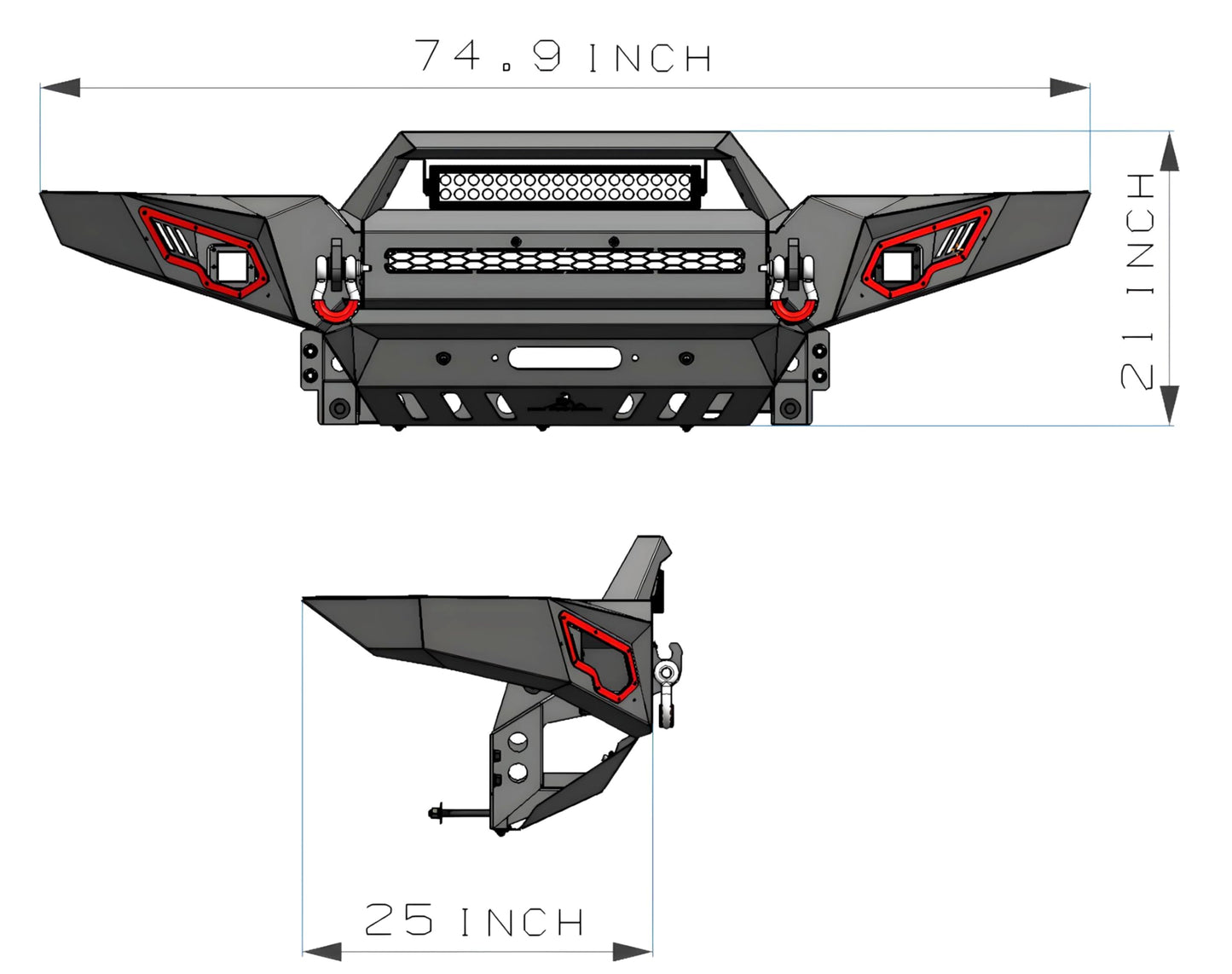 Tacoma 05-15 front and rear bumper (Front bumper)