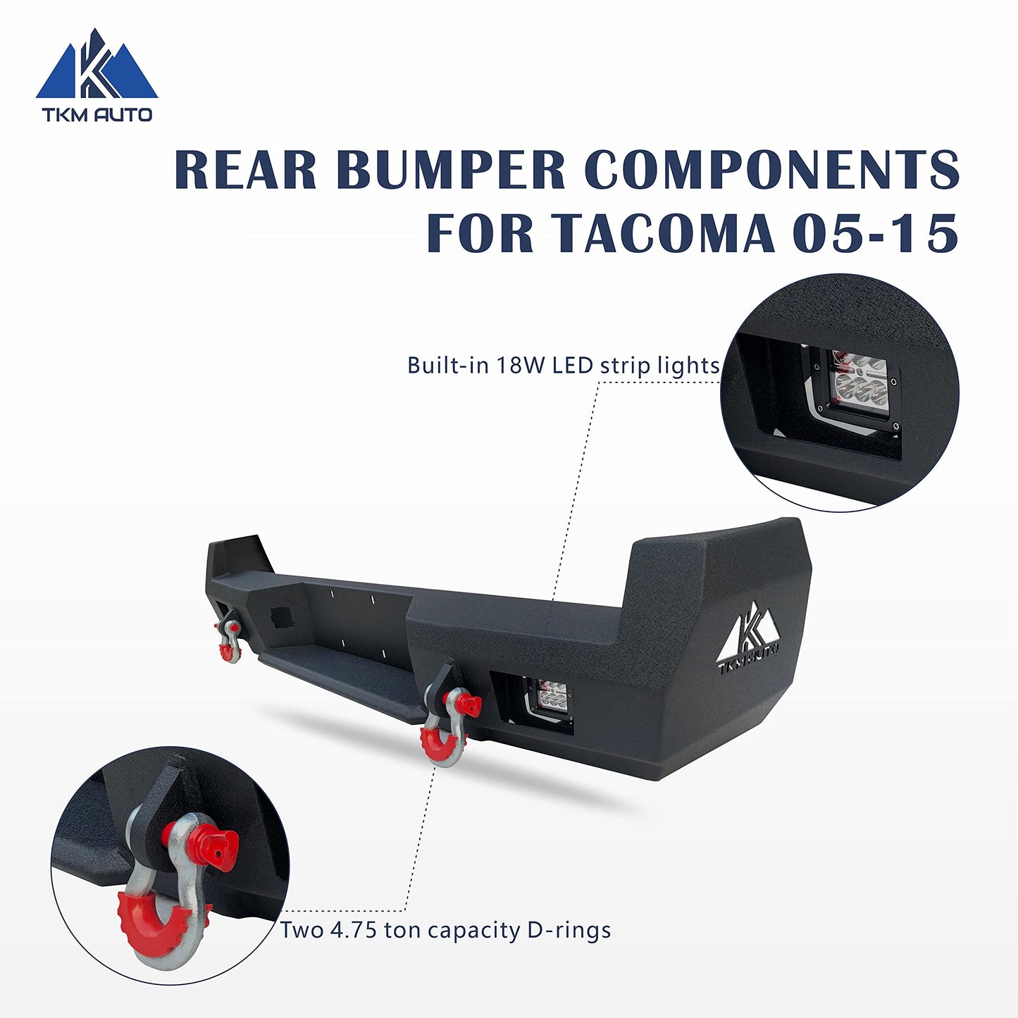 Tacoma 05-15 front and rear bumper (Rear bumper)