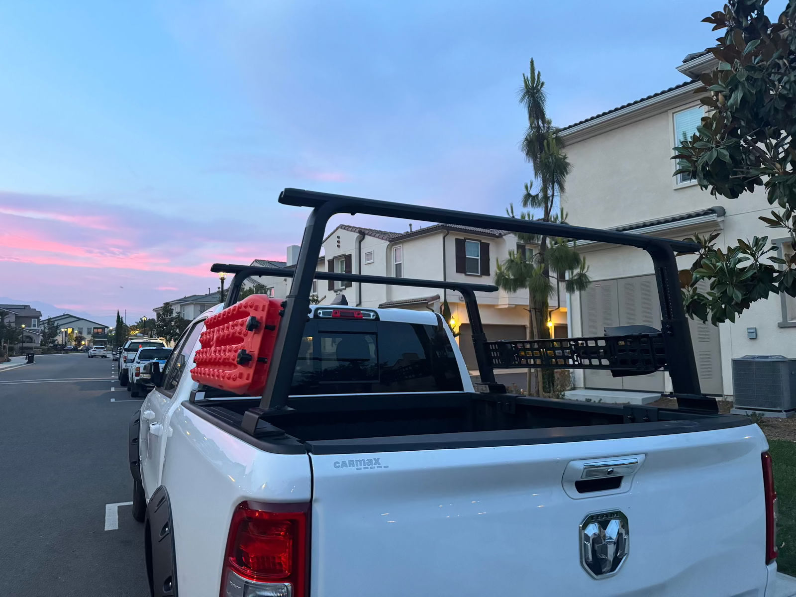 Adjustable Height 18-27 inches Black Truck Bed Rack Cross Bar with Side Panels Fit Full-Size and Mid-Size Trucks - TKMAUTO