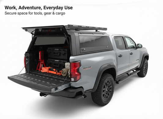 Toyota Tundra 2015-2025 5.5ft | TKMAUTO Aluminum Truck Bed Cap Side Windows