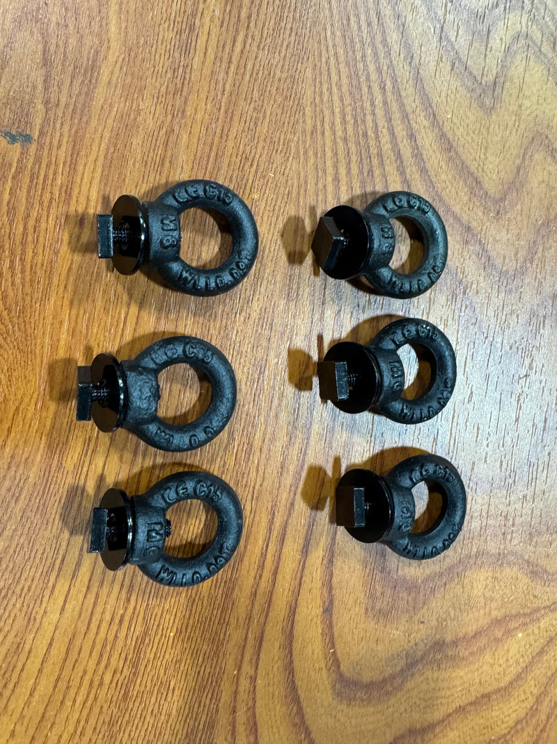 TKMAUTO Roof Rack T-Bolt Hardware Kit — 6mm T-Bolts, Washers & Eye Nuts