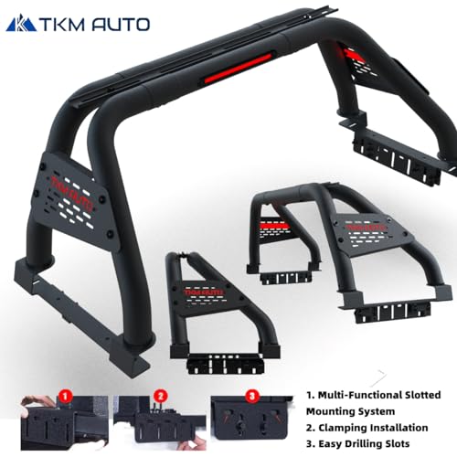 SRB-M016 Black Sport Bar Roll Bar Compatible with Tacoma/Ranger/Colorado/Canyon/JT Gladiator/Frontier - TKMAUTO