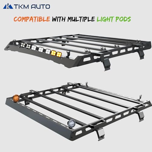 TKMAUTO Black Roof Rack Cargo Storage Compatible with 2018-2024Jeep Wrangler JL 4 Doors Mid Size - TKMAUTO