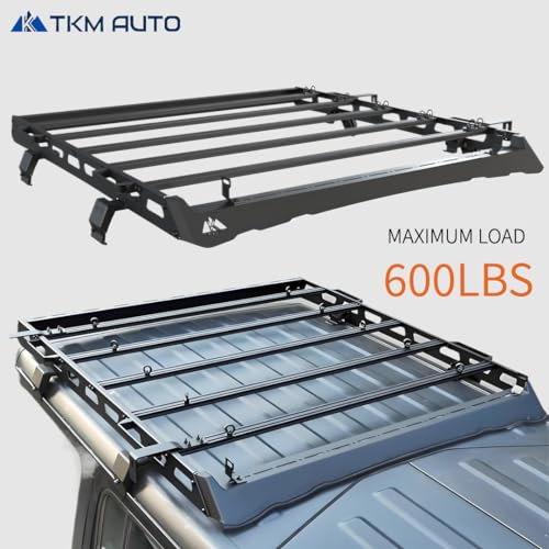 TKMAUTO Black Roof Rack Cargo Storage Compatible with 2018-2024Jeep Wrangler JL 4 Doors Mid Size - TKMAUTO