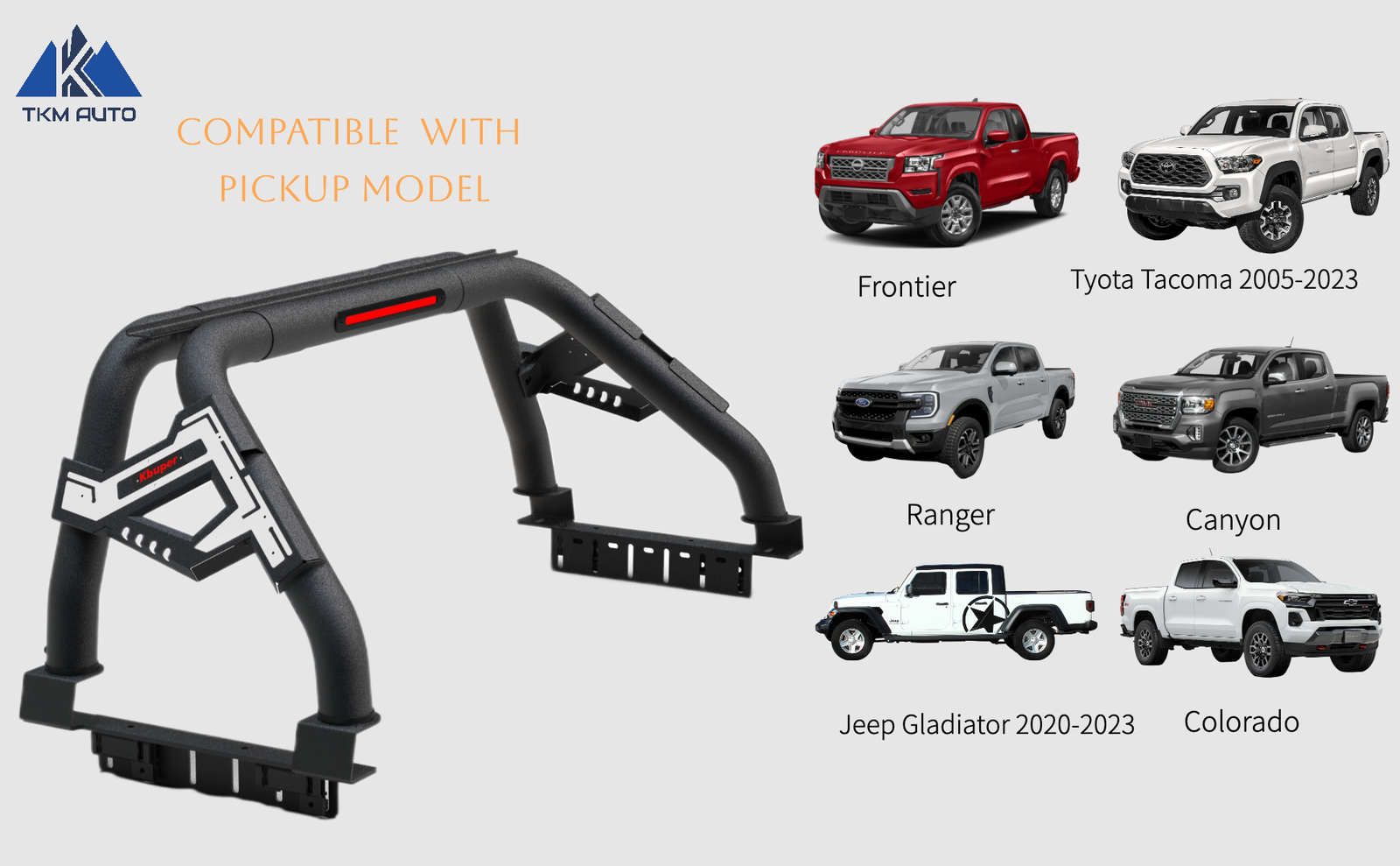 Sport Roll Bar Chase Rack For Trucks Gladiator, Tacoma, Colorado