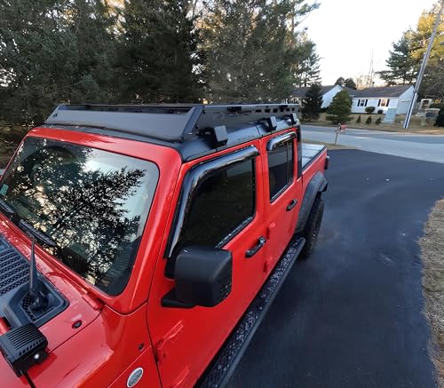 TKMAUTO Heavy Duty Top Roof Rack Compatible with 2020-2023 Jeep Gladiator Top Luggage Holder Upper Storage - TKMAUTO