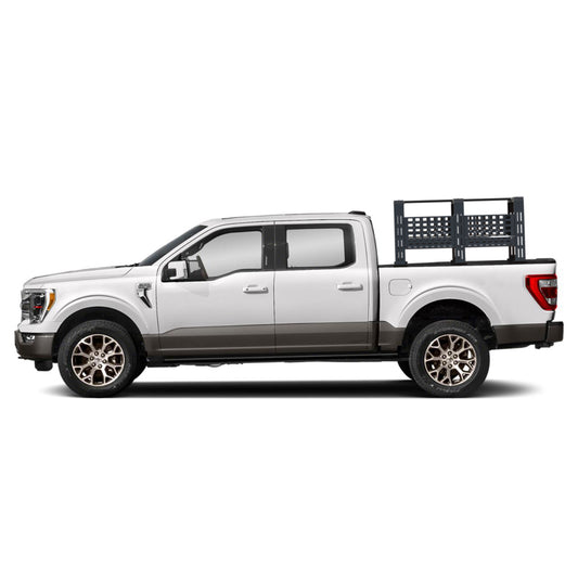 Tall Truck Bed Rack with Side Panels | Adjustable Height 25" Carbon Steel