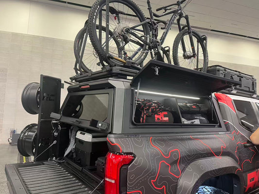 Ford F150 5.5ft Truck Bed Cap 2015-2025 – Aluminum Camper Shell with Side Windows