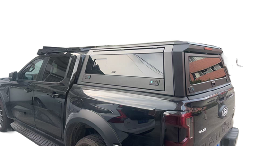 RAM1500 5.5ft Truck Bed Cap 2019-2025 – Aluminum Camper Shell with Side Windows