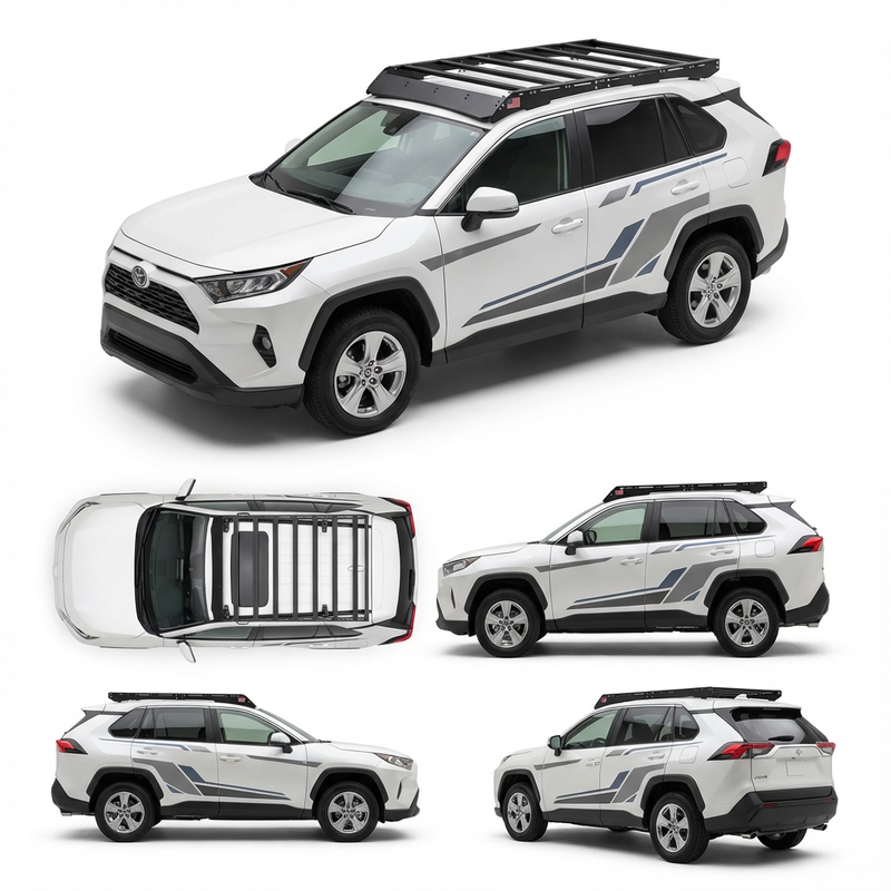Toyota RAV4 (2019-2025) Roof Rack Platform — Modular Aluminum | Drill-Mount Install