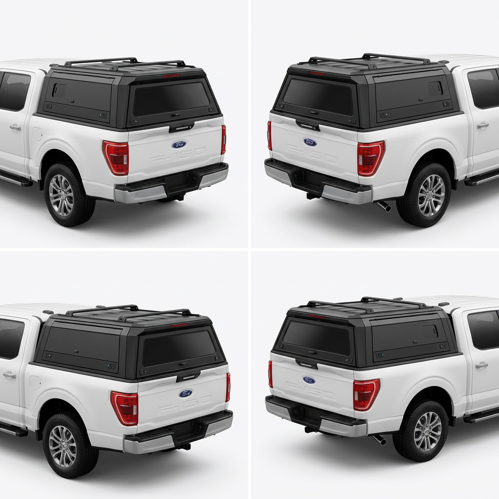 Ford F150 Aluminum Truck Cap 2015-2025 5.5ft Bed with Windows TKMAUTO