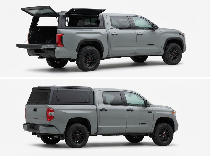 Toyota Tundra Truck Bed Cap 2022-2026 5.5ft | TKMAUTO Aluminum Topper Canopy