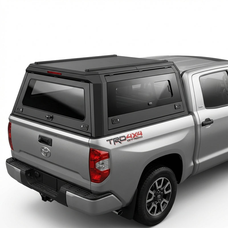 Toyota Tundra 2007-2021 5.5ft | TKMAUTO Aluminum Truck Bed Cap Side Windows