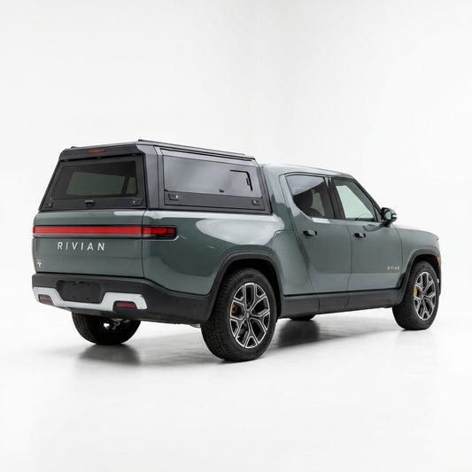 Rivian R1T 2022-2026 | TKMAUTO Aluminum Truck Bed Cap with Slider Windows