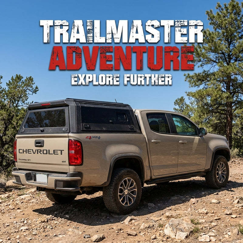2015-2026 Chevy Colorado & GMC Canyon 5 ft Bed Aluminum Camper Shell with Sliding Windows | Truck Bed Cap & Bed Topper