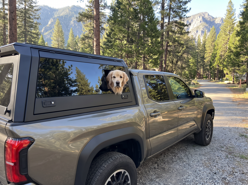 2024-26 Toyota Tacoma 5 ft Bed Aluminum Camper Shell with Sliding Windows | Truck Bed Cap & Bed Topper