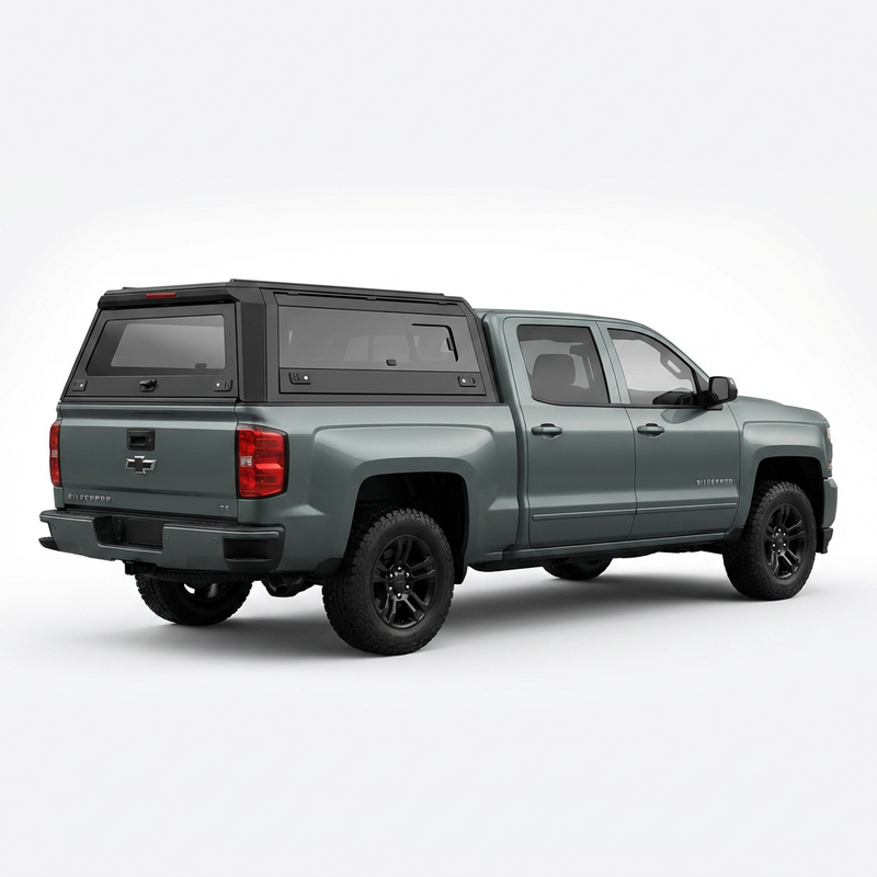 GMC Sierra & Silverado 1500 2019-2025 6.5ft | TKMAUTO Aluminum Truck Bed Cap Side Windows