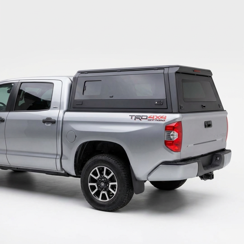 Toyota Tacoma 2016-2023 5ft | TKMAUTO Aluminum Truck Bed Cap Side Windows