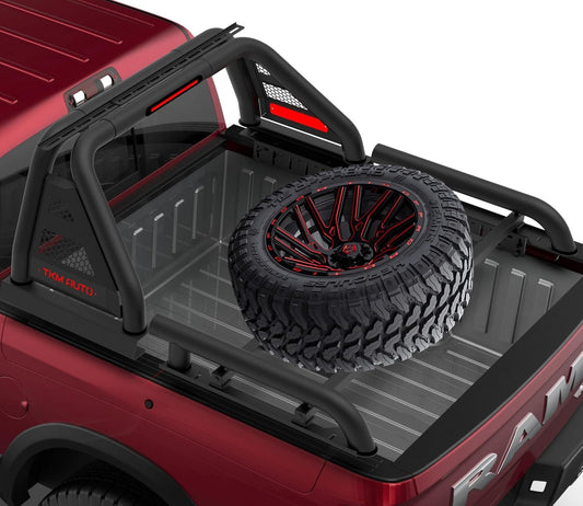 SRB-R002 Black Spare Tire Carrier fit Full Size and Mid Size Trucks