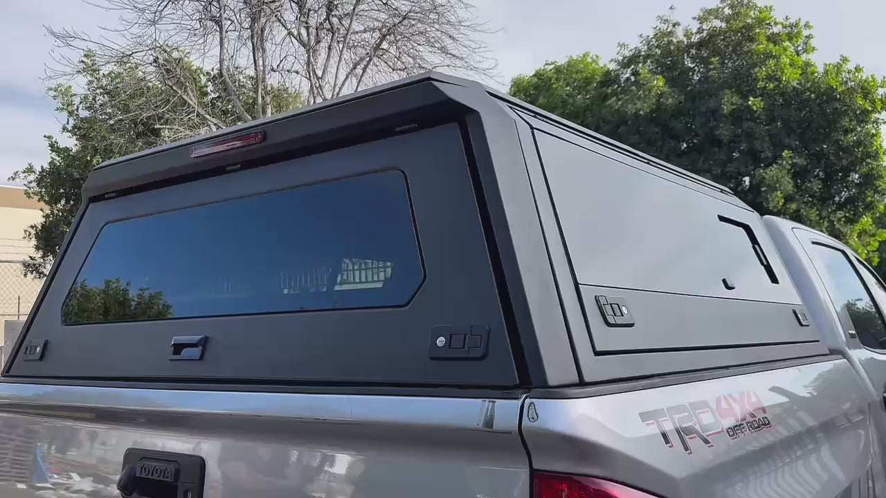 Toyota Tundra 2022-2026 5.5ft | TKMAUTO Aluminum Truck Bed Cap Side Windows