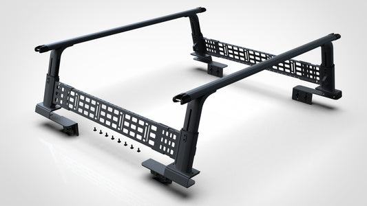 Adjustable Height 18-27 inches Black Truck Bed Rack Cross Bar with Side Panels Fit Full-Size and Mid-Size Trucks