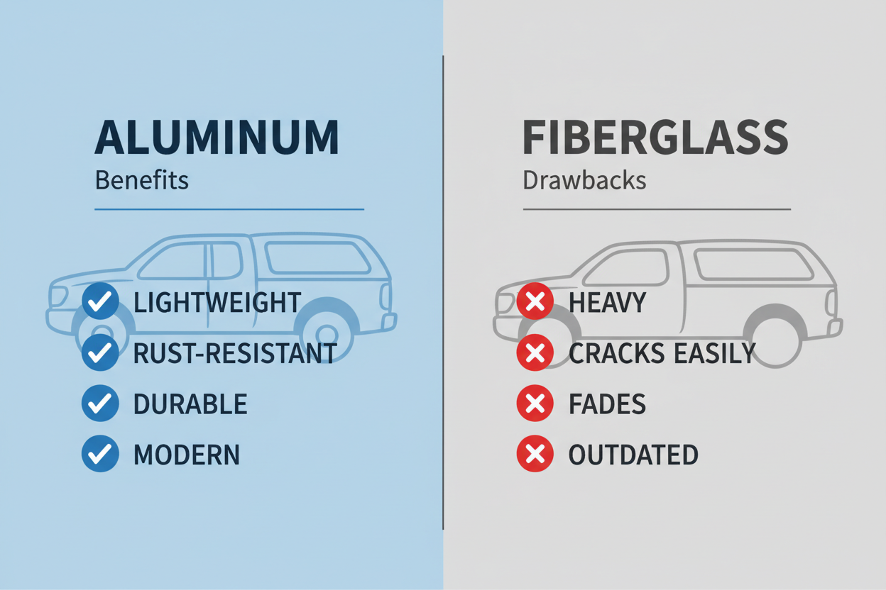 铝合金vs玻璃纤维对比图
